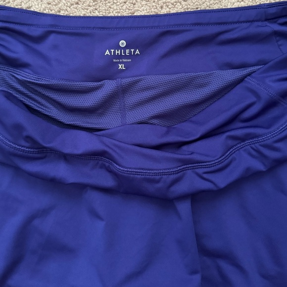 Athleta Split Time Layered Skort Skirt Size XL Women’s Royal Purple Activewear - Picture 4 of 9